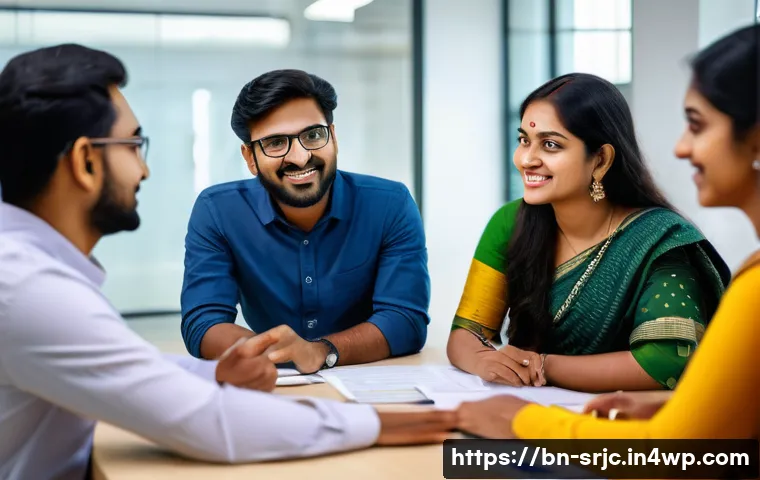서비스화의 성과 측정 방법 - A modern customer feedback session in a bright, welcoming office environment with diverse Bengali cu...